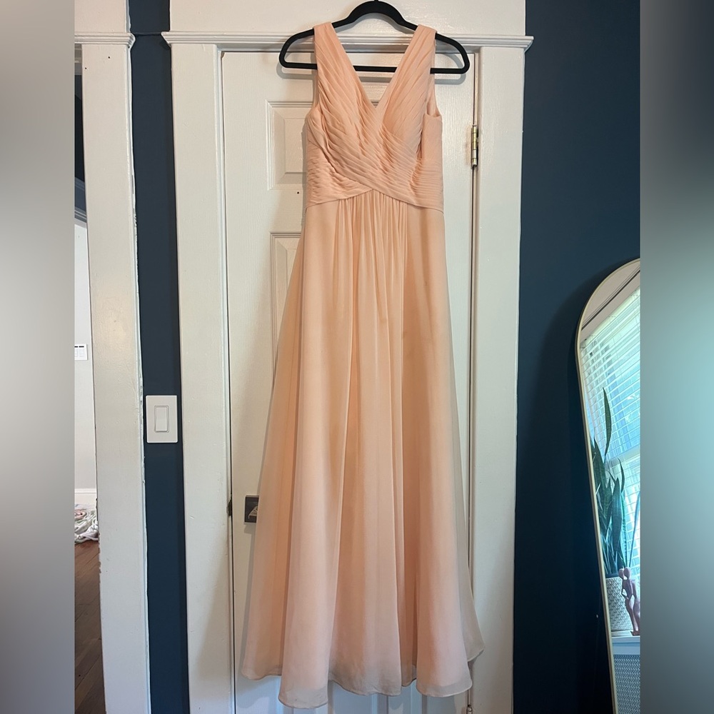 Azazie Flora Peach Bridesmaids Dress
